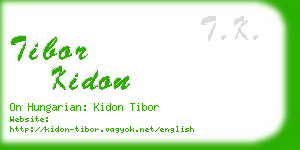 tibor kidon business card